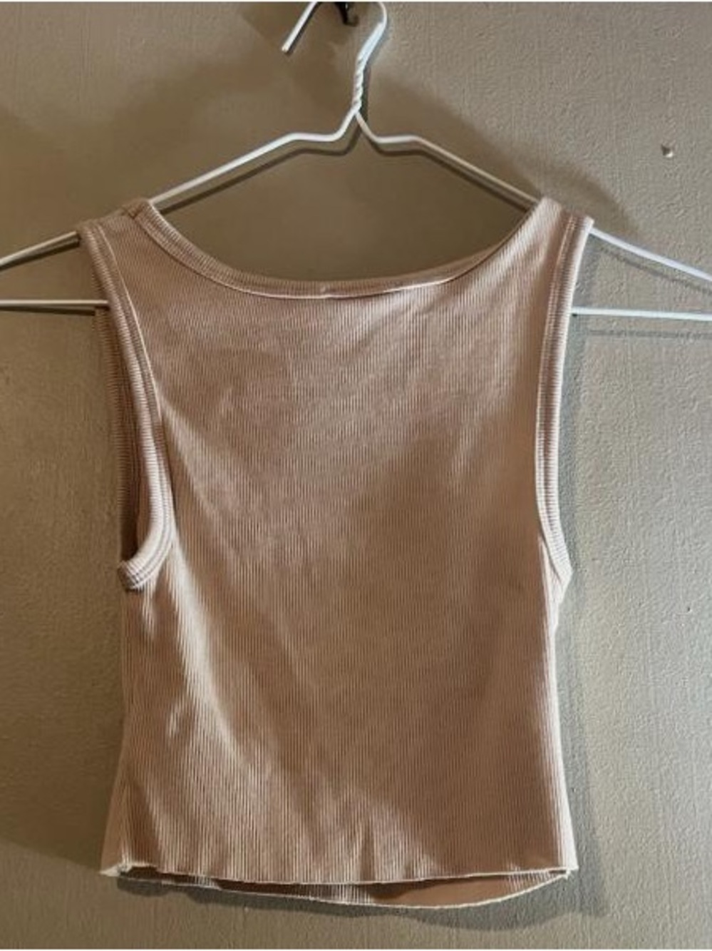 Reformation Ribbed Tank Top in Blush